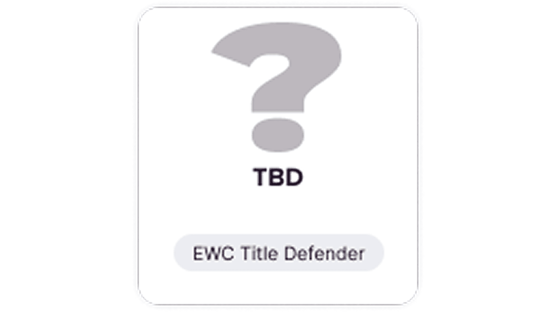 EWC Title Defender